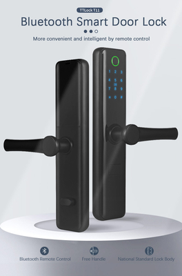 Стандарт 6068 замка датчика отпечатка пальцев Bluetooth черноты FCC для квартир
