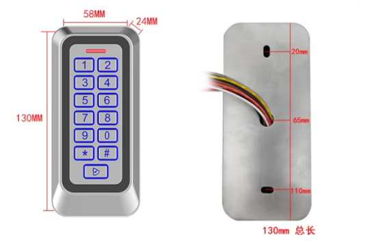 Водонепроницаемый IP67 металлический корпус RFID считыватель карт и кодовой панели автономного контроля доступа на 1000 пользователей