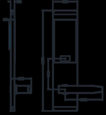 Замки для отелей RFID из нержавеющей стали с временем запуска 1 секунда и емкостью 200 карт гостей для системы бесключевого доступа