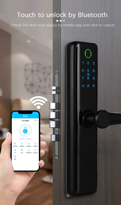 Стандарт 6068 замка датчика отпечатка пальцев Bluetooth черноты FCC для квартир
